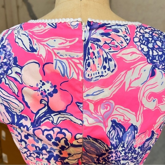 Lilly Pulitzer Alivia Pink Tropics Sun Drenched Paisley Cut Out Sleeveless Dress - Picture 7 of 13